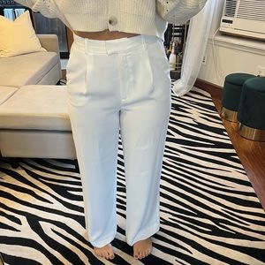 Aritzia Pleated White Pants
